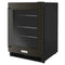 24" Undercounter Refrigerator with Glass Door and Shelves with Metallic Accents and PrintShield™ Finish
