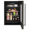 24" Undercounter Refrigerator with Glass Door and Shelves with Metallic Accents and PrintShield™ Finish