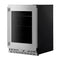 24" Undercounter Refrigerator With Glass Door And Shelves With Metallic Accents