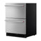 24" Stainless Steel Undercounter Double-drawer Refrigerator