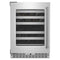 24" Undercounter Wine Cellar with Glass Door and Metal-Front Racks