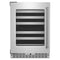 24" Undercounter Wine Cellar with Glass Door and Metal-Front Racks