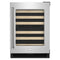 24" Undercounter Wine Cellar With Glass Door And Wood-front Racks