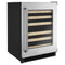 24" Undercounter Wine Cellar With Glass Door And Wood-front Racks