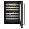 24" Undercounter Wine Cellar With Glass Door And Metal-front Racks