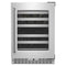 24" Undercounter Wine Cellar with Glass Door and Metal-Front Racks