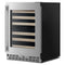 24" Undercounter Wine Cellar With Full-extension Wood-front Racks