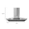 42'' Island-mount, 3-speed Canopy Hood