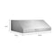 30" 585 Cfm Motor Class Commercial-style Under-cabinet Range Hood System
