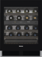 24" Wine Under Counter Dual Zone All Glass Black