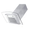 36 In. Convertible Vent Wall Mount Range Hood In Stainless Steel And Glass