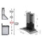 36 In. Convertible Vent Wall Mount Range Hood In Stainless Steel And Glass