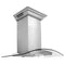 36 In. Crownsound™ Ducted Vent Wall Mount Range Hood In Stainless Steel And Glass With Built-in Bluetooth Speakers