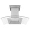 36 In. Crownsound™ Ducted Vent Wall Mount Range Hood In Stainless Steel And Glass With Built-in Bluetooth Speakers