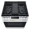 5.8 Cu.ft. Smart Gas Single Oven Slide-in Range, Air Fry, Fan Convection, Easyclean®, Self Clean, Thinq®, Printproof® Stainless Steel - New Handle