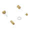 Dryer Liquid Propane Gas Conversion Kit with 2 LP gas rating stickers, 2 covers, 1 seal, and 2 orifices