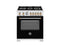 30 inch Dual Fuel, 5 Burners, Electric Oven - Gold Accents