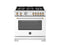 36 inch Dual Fuel Range, 5 Burner, Electric Oven - Gold Accents