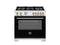 36 inch Dual Fuel Range, 5 Burner, Electric Oven - Gold Accents