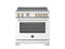 36 inch Induction Range, 5 Heating Zones, Electric Oven - Gold Accents