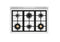 36 inch All Gas Range, 6 Brass Burners and Cast Iron Griddle