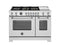 48 inch All Gas Range, 6 Brass Burner and Griddle