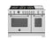 48 inch All Gas Range, 6 Brass Burner and Griddle