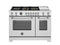 48 inch All Gas Range, 6 Brass Burner and Griddle
