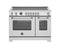 48 inch Induction Range, 6 Heating Zones and Cast Iron Griddle, Electric Self-Clean Oven