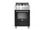 BERTAZZONI MAST244GASNEE 24" Master Series range - Gas oven - 4 aluminum burners Black