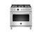 36 inch Dual Fuel Range, 6 Brass Burners, Electric Self-Clean Oven