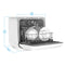 17" Portable Countertop Dishwasher with with Built-In Water Tank