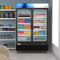 53 in. Commercial Merchandiser Refrigerator with Two Swinging Glass Doors,45 cu. ft. and LED Lighting in Black