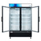 53 in. Commercial Merchandiser Refrigerator with Two Swinging Glass Doors,45 cu. ft. and LED Lighting in Black