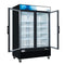 53 in. Commercial Merchandiser Refrigerator with Two Swinging Glass Doors,45 cu. ft. and LED Lighting in Black