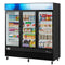 78 in. Three-Door Merchandiser Refrigerator - 53 Cu Ft