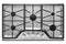 36-inch Wide Gas Cooktop with DuraGuard™ Protective Finish