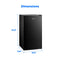 3.3 cu. ft. Single Door Compact Refrigerator (Black)