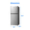 4.5 cu. ft. Compact Refrigerator with Freezer (Stainless Steel)