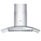 30" 450 CFM Curved Glass Range Hood
