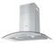 30" 450 CFM Curved Glass Range Hood