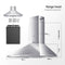 30" 450 CFM Pyramid Range Hood