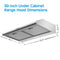 30" 100 CFM Under-the-Cabinet Range Hood