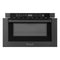 24 In. 1.2 Cu. Ft. Built-in Microwave Drawer With A Traditional Handle In Black Stainless Steel