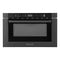 24 In. 1.2 Cu. Ft. Built-in Microwave Drawer With A Traditional Handle In Black Stainless Steel
