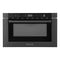 24 In. 1.2 Cu. Ft. Built-in Microwave Drawer With A Traditional Handle In Black Stainless Steel