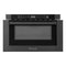 24 In. 1.2 Cu. Ft. Built-in Microwave Drawer With A Traditional Handle In Black Stainless Steel
