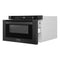 24 In. 1.2 Cu. Ft. Built-in Microwave Drawer In Black Stainless Steel