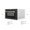 Autograph Edition 24 In. 1.2 Cu. Ft. Built-in Microwave Drawer In Black Stainless Steel And Champagne Bronze Accents