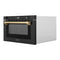Autograph Edition 24 In. 1.2 Cu. Ft. Built-in Microwave Drawer In Black Stainless Steel And Champagne Bronze Accents